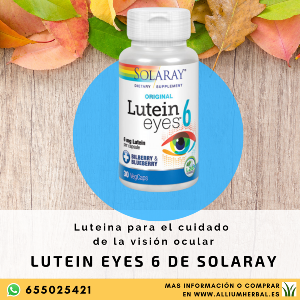 Lutein eyes - luteina ojos 30 cápsulas 6 mg de Solaray