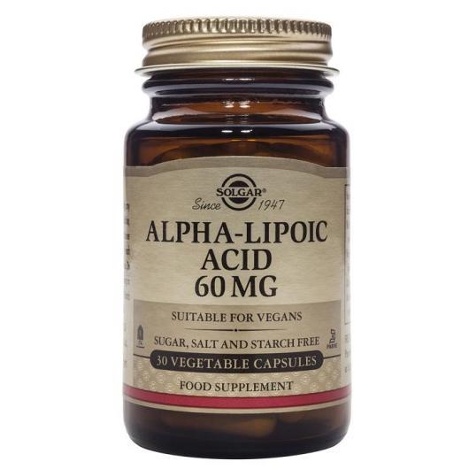 Acido alfa lipoico 60 mg 30 cápsulas de Solgar