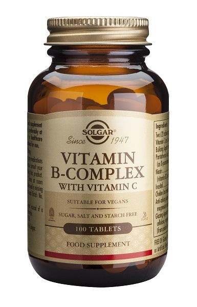 B-Complex con vitamina C 100 comprimidos de Solgar