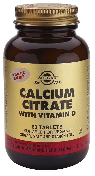 Citrato de calcio con vitamina D 60 comprimidos de Solgar