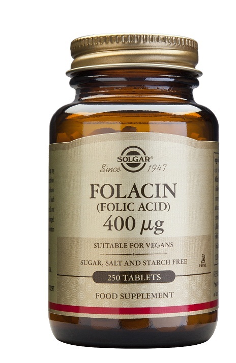 Folacin acido fólico 400 mcg 100 comprimidos de Solgar