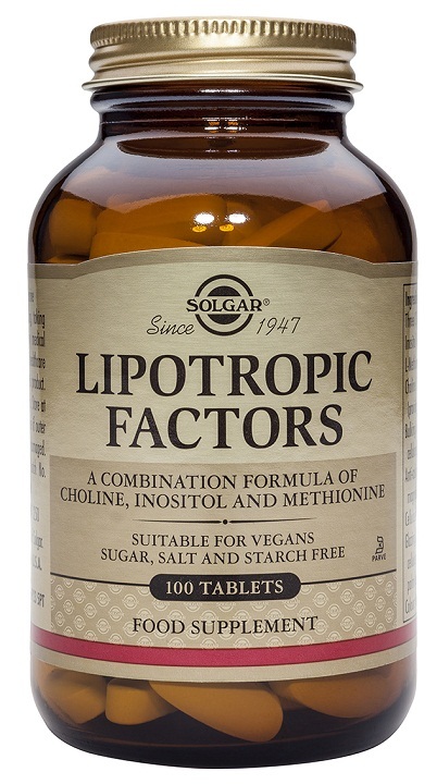 Factores lipotropicos 100 comprimidos de Solgar