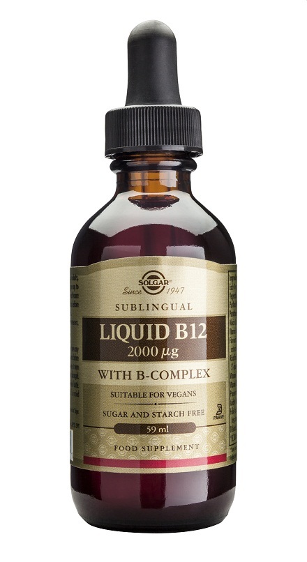 Vitamina B12 líquida con B-Complex 2.000 mcg. líquida de Solgar