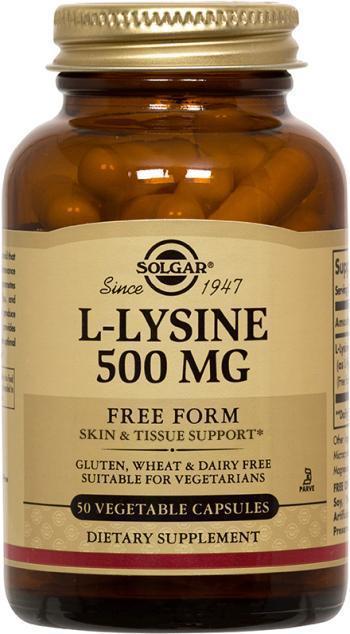 L-Lisina 500 mg 50 cápsulas de Solgar