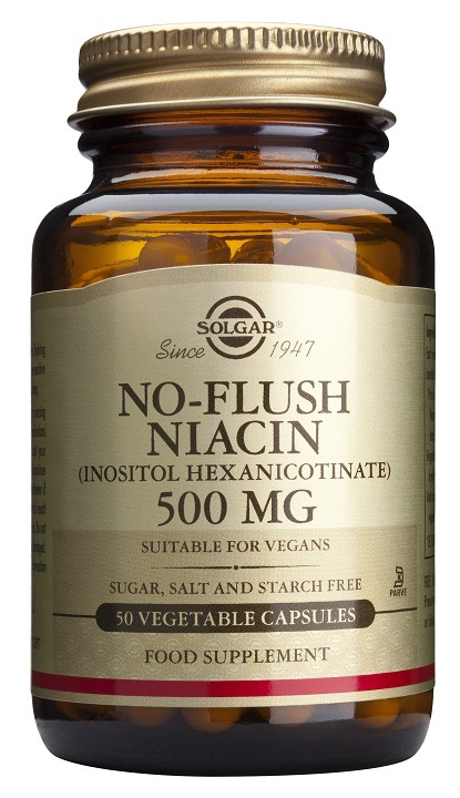 Niacina no ruborizante 500 mg 50 cápsulas de Solgar