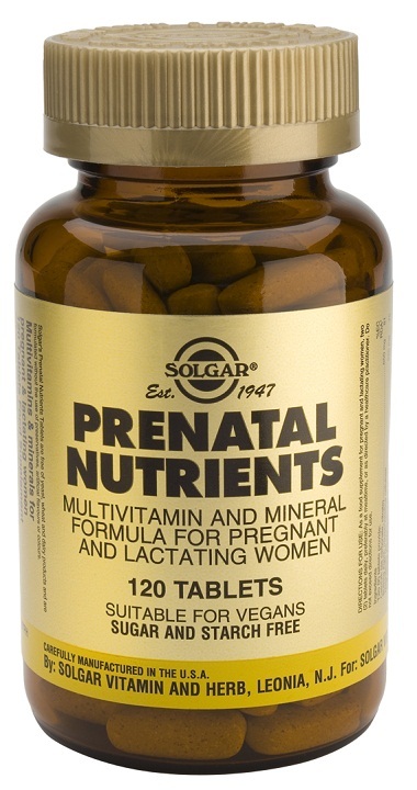 Nutrientes prenatales 60 comprimidos de Solgar