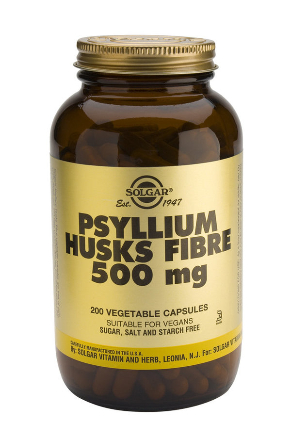 Fibra de cáscara de psyllium 500 mg 200 comprimidos de Solgar