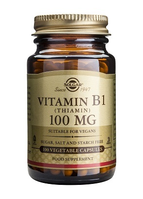 Vitamina B1 100 mg (tiamina) 100 cáspulas de Solgar