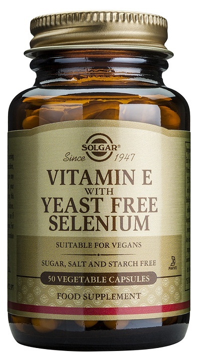 Vitamina E con selenio (sin levadura) 100 cápsulas de Solgar