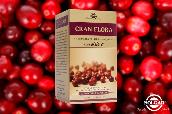 Cran flora (arándano rojo con probióticos y ester-c) 60 comprimidos de Solgar