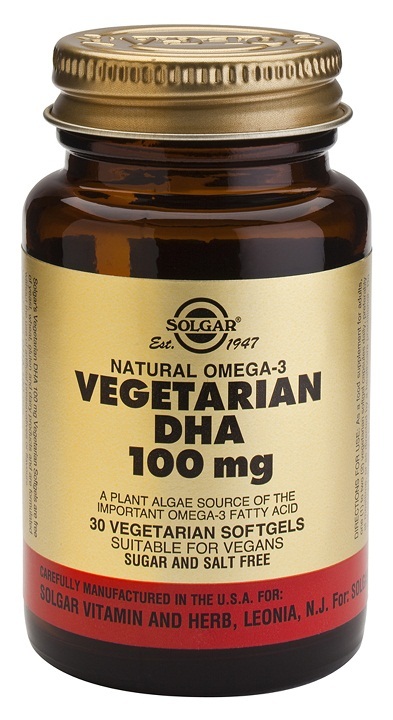 DHA vegetariano 30 cápsulas 100 mg de Solgar