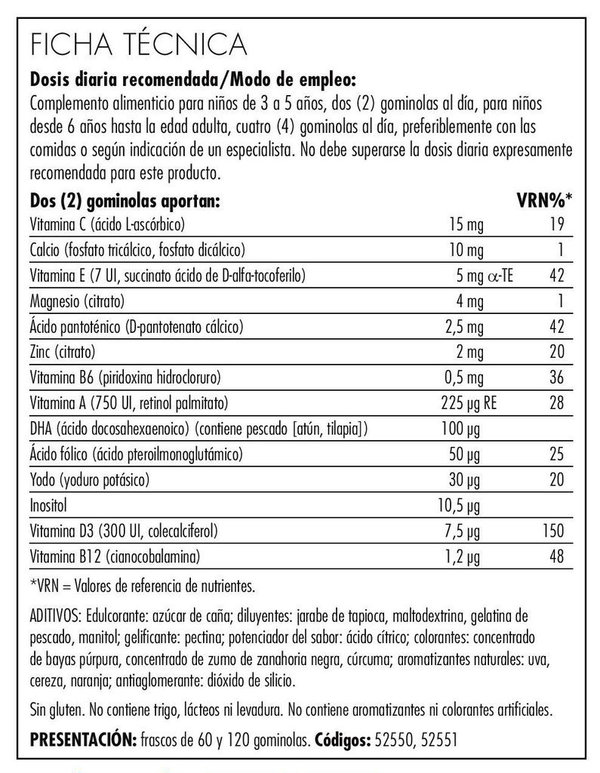 U-CUBES™ 60 Gominolas masticables (vitaminas) de Solgar