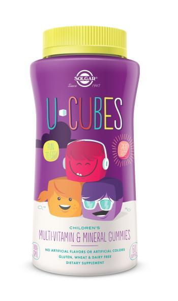 U-CUBES™ 120 Gominolas masticables (vitaminas) de Solgar