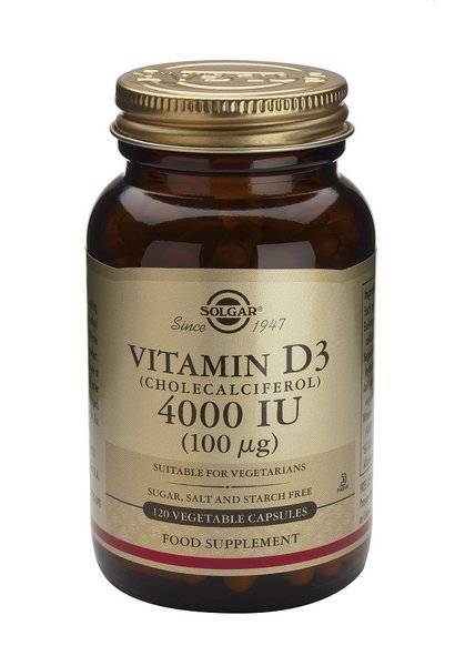 Vitamina D3 4000 UI (100 mcg) (Colecalciferol) 120 cápsulas de Solgar