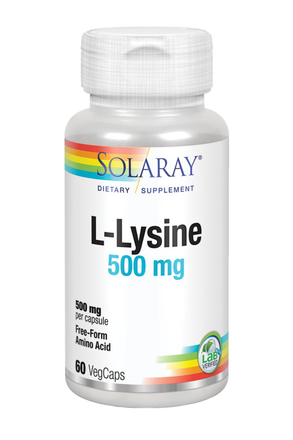 L-Lisina 500 mg 60 cápsulas de Solaray
