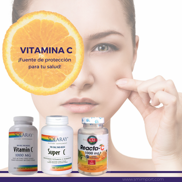Vitamina C 500 mg 100 comp masticable sabor naranja Solaray