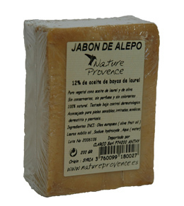 Jabón de Alepo, 200 gramos 12% laurel de Nature Provence