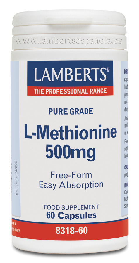 L-Metionina 500 mg 60 capsulas de Lamberts
