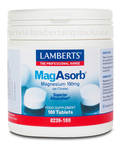 Magasorb® (magnesio 150 mg) 180 tabletas de Lamberts