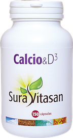 Calcio & Vitamina D3 150 cápsulas de Sura Vitasan