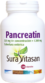 Pancreatin 1300 mg 120 cápsulas de Sura Vitasan