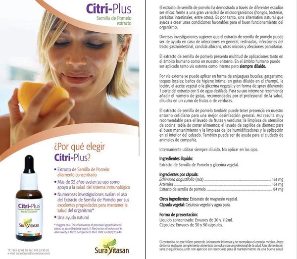 Citri-Plus líquido concentrado 30 ml de Sura Vitasan