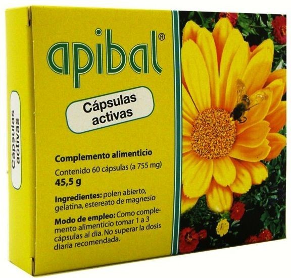 Apibal capsulas. activas 60 cápsulas 755 mg de Evicro