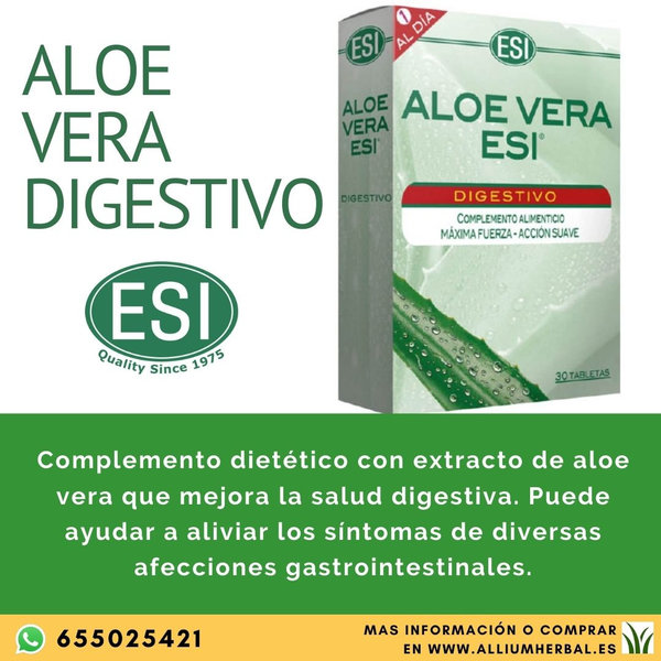 Aloe vera digestivo 30 tabletas de ESI