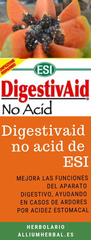 Digestivaid no acid 12 tabletas masticables de ESI
