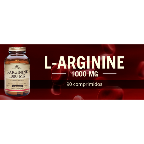 L-Arginina 90 comprimidos de 1000 mg de Solgar