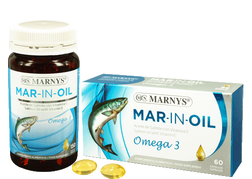 Aceite de salmón mar-inoil 150 perlas x 500 mg  de Marnys