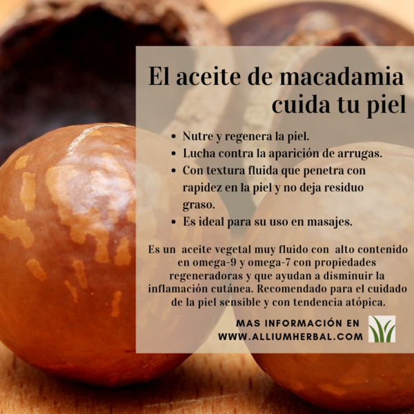 Aceite vegetal virgen de macadamia primera presión en frio 100 ml de Esential´arôms