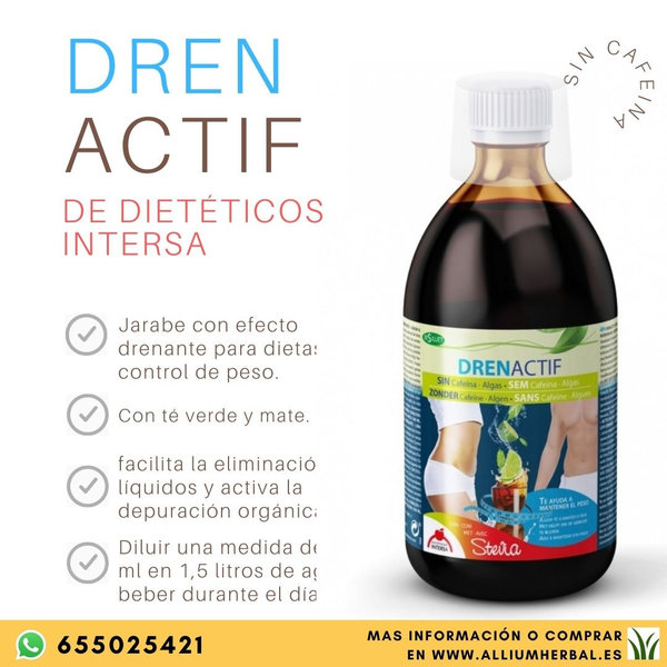 Dren actif sin cafeína jarabe 500 ml de Dietéticos Intersa