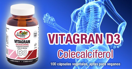 Vitagran D3 (vitamina D3 colecalciferol) 100 comprimidos 100 mcg de El Granero Integral