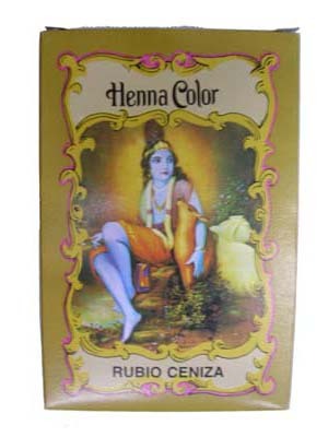 Henna en polvo color rubio ceniza 100 gramos de Radhe Shyam