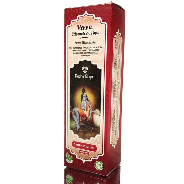 Henna en pasta color caoba oscuro 200 ml de Radhe Shyam
