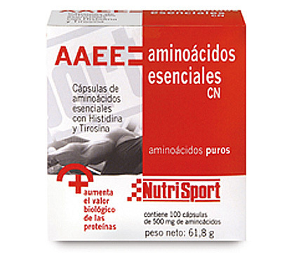 Aminoácidos esenciales 100 cápsulas 0,5 gramos Nutrisport