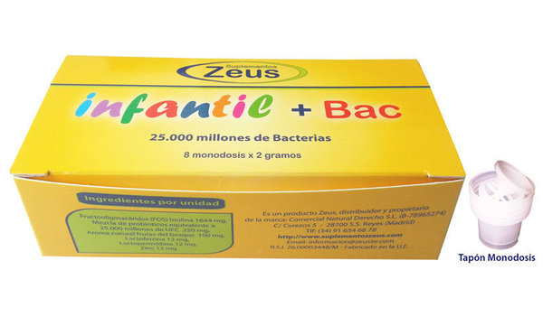 Infantil + Bac 8 monodosis de 2 gramos de Zeus