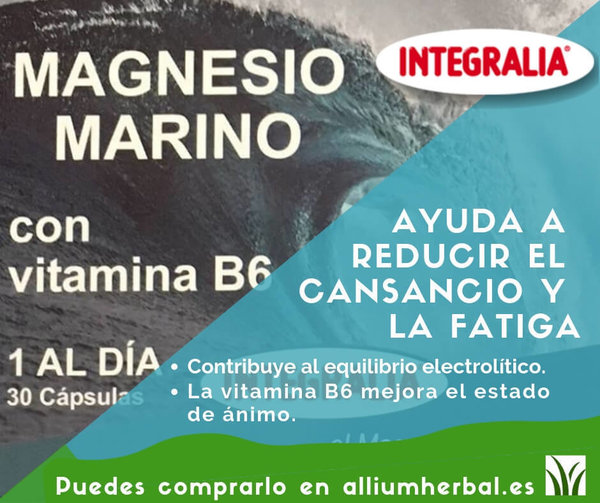 Magnesio marino con Vitamina B6 de Integralia
