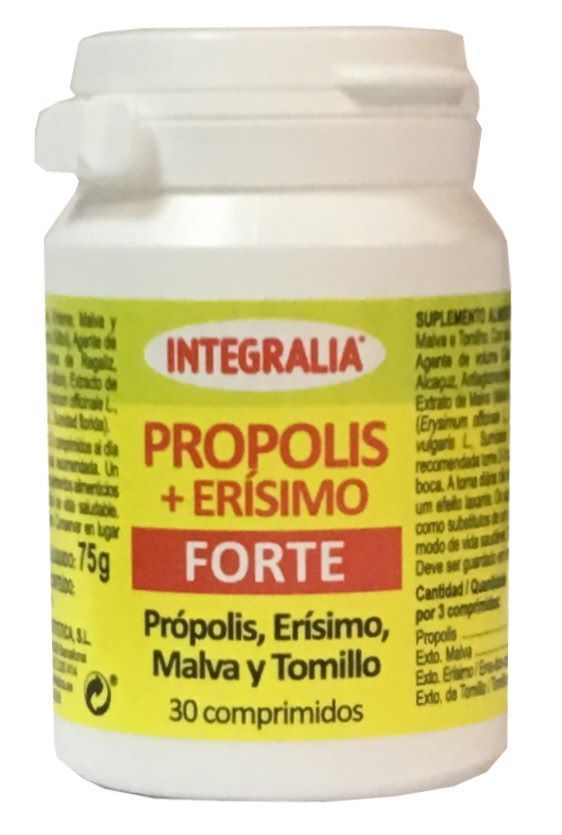 Propolis con erísimo 30 comprimidos masticables de Integralia