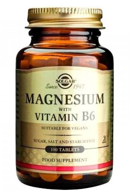 Magnesio + Vitamina B6 100 Comprimidos de Solgar