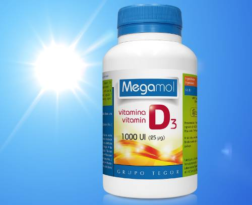 Megamol Vitamina D3 1000 UI 100 cápsulas de Tegor