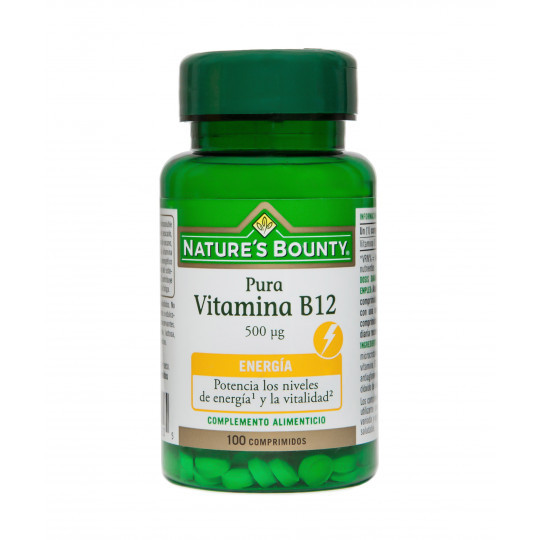 Vitamina B-12 500 mcg (Cianocobalamina) 100 comprimidos de Nature's Bounty