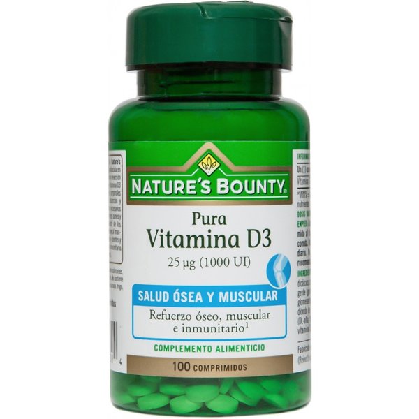 Vitamina D3 25 UG 1000 UI 100 cápsulas de Nature's Bounty