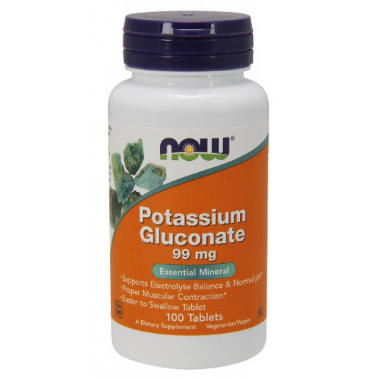 Gluconato de Potasio 99 mg 100 tabletas de Now