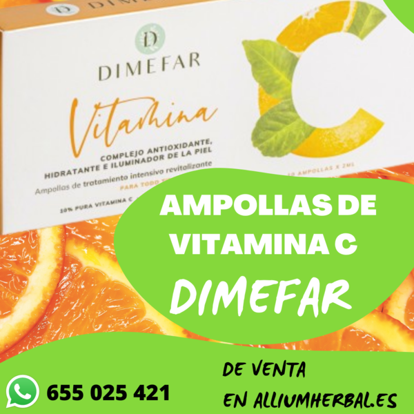 Ampollas Vitamina C 10 ampollas 2 ml de Dimefar