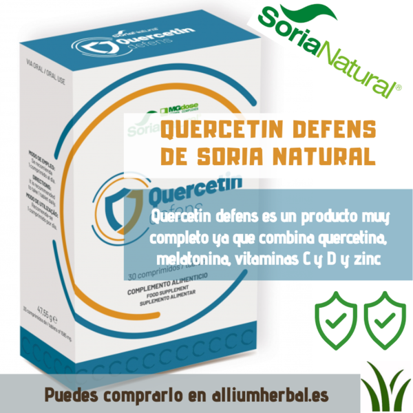 Quercetin defens 1.585 mg. 30 comprimidos de Soria Natural